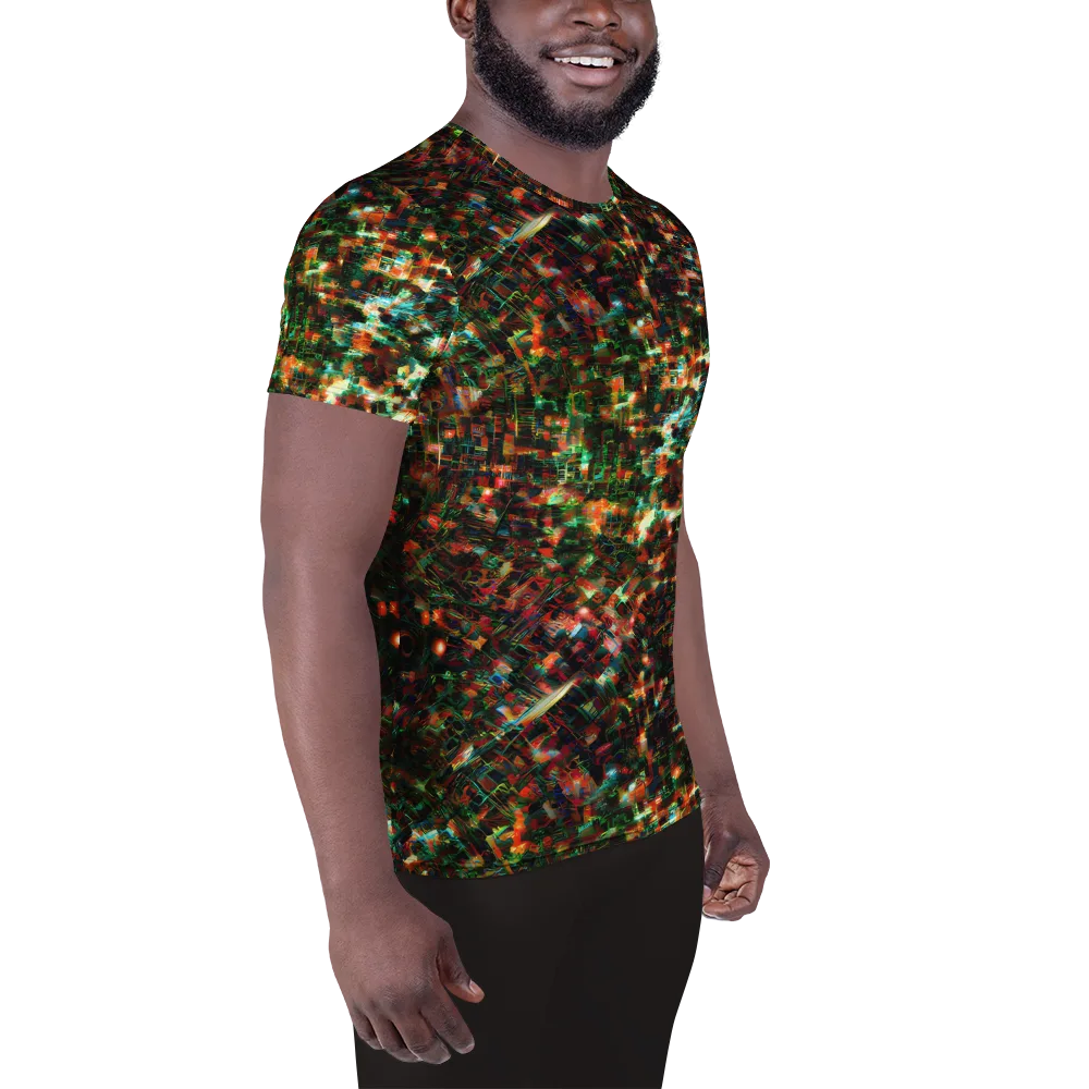 Emerald Afterdark on Men's Athletic T-Shirt — Right