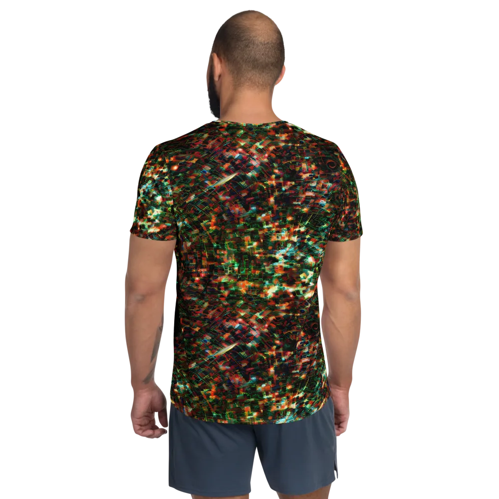 Emerald Afterdark on Men's Athletic T-Shirt — Back