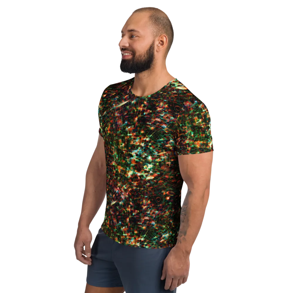 Emerald Afterdark on Men's Athletic T-Shirt — Left