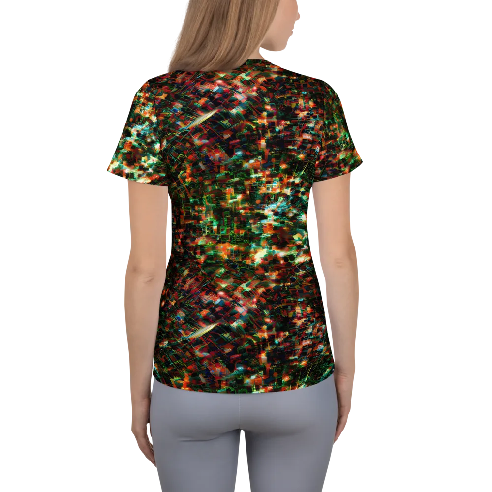 Emerald Afterdark on Women's Athletic T-Shirt — Back