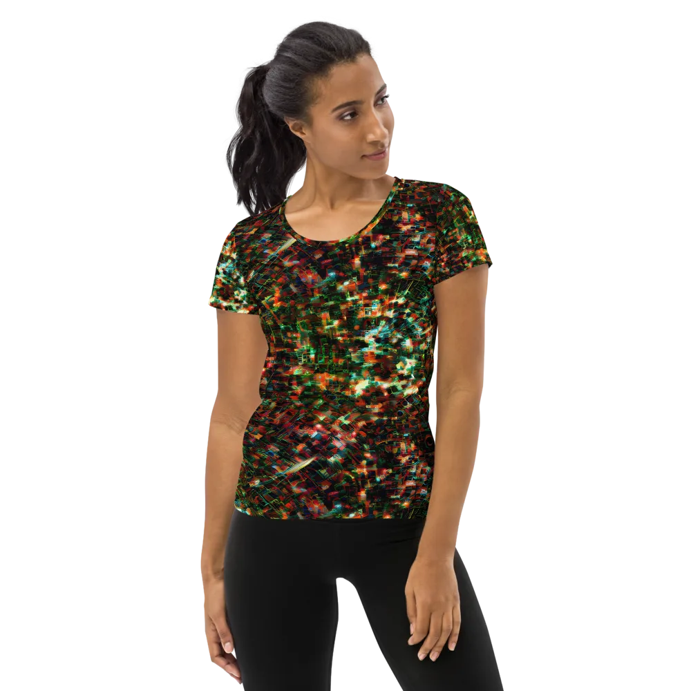 Emerald Afterdark on Women's Athletic T-Shirt — Front