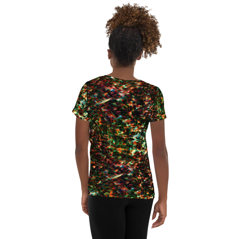 Emerald Afterdark on Women's Athletic T-Shirt — Back
