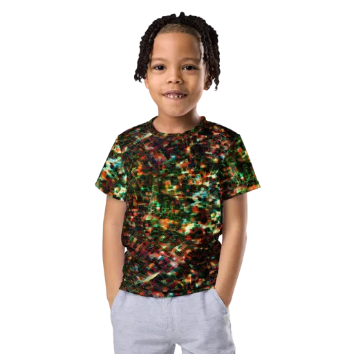 Emerald Afterdark on a Kids Crew Neck T-Shirt