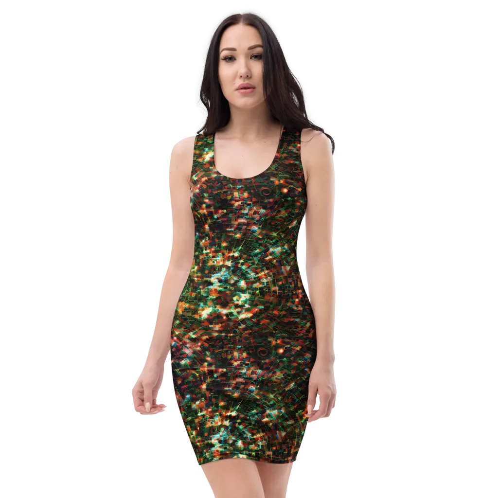 Emerald Afterdark on Bodycon Dress — Front