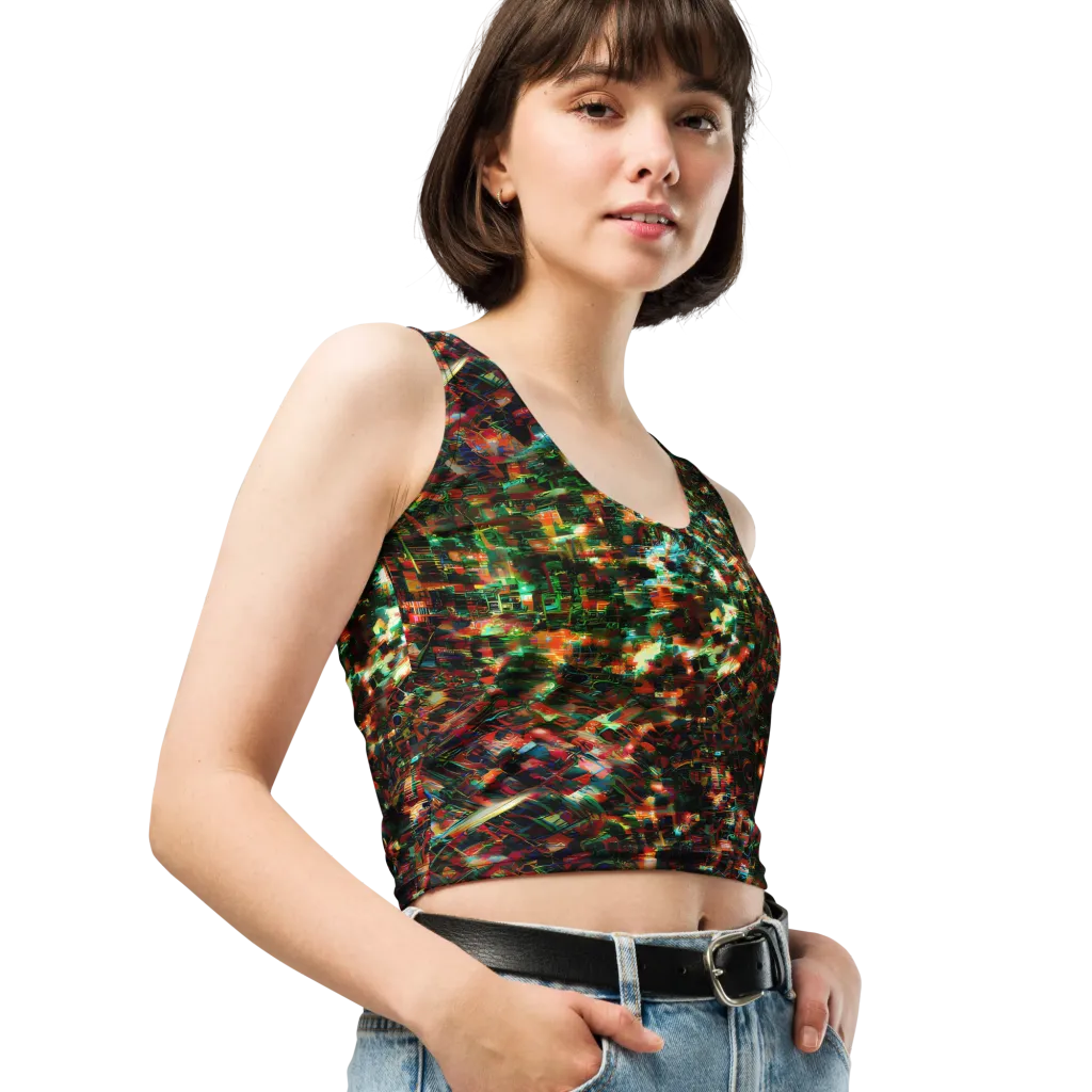 Emerald Afterdark on Crop Top — Right Front