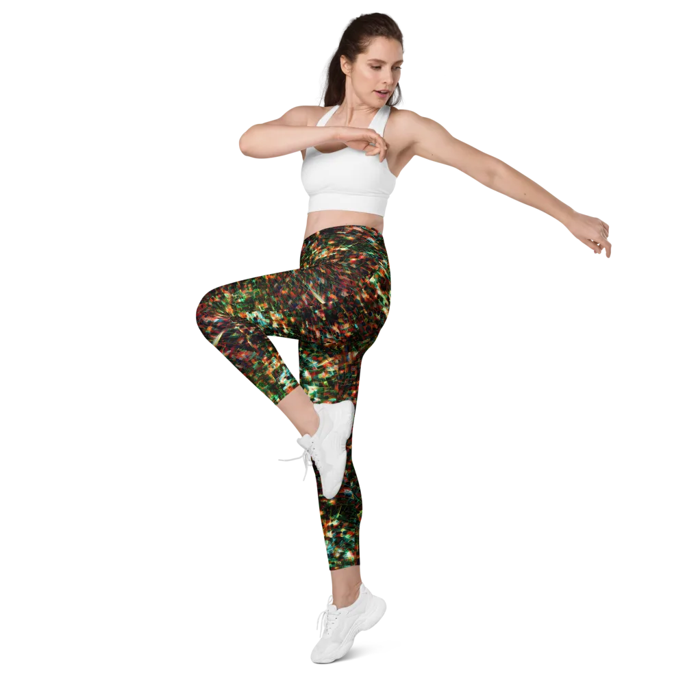 Emerald Afterdark on Leggings with Pockets — Left Front