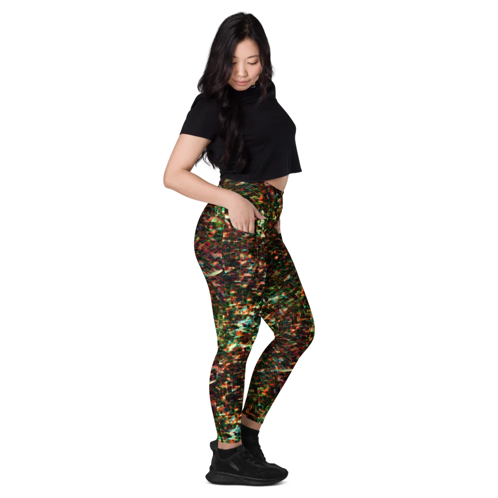 Emerald Afterdark on Leggings with Pockets — Right