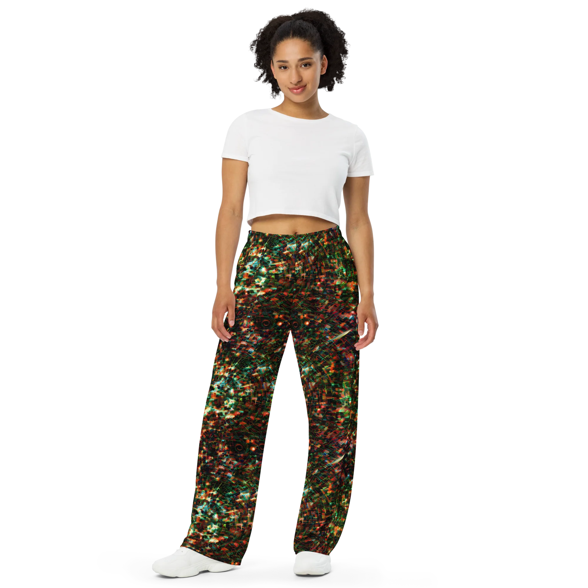 Emerald Afterdark on Wide-Leg Pants — Front