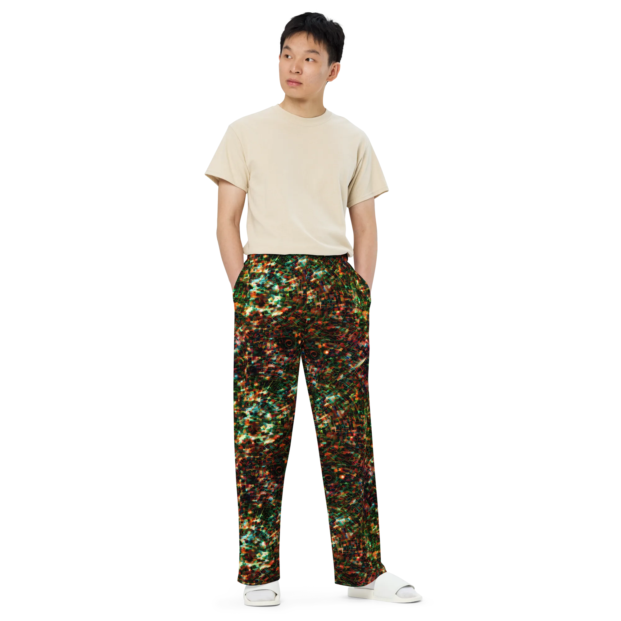 Emerald Afterdark on Wide-Leg Pants — Front
