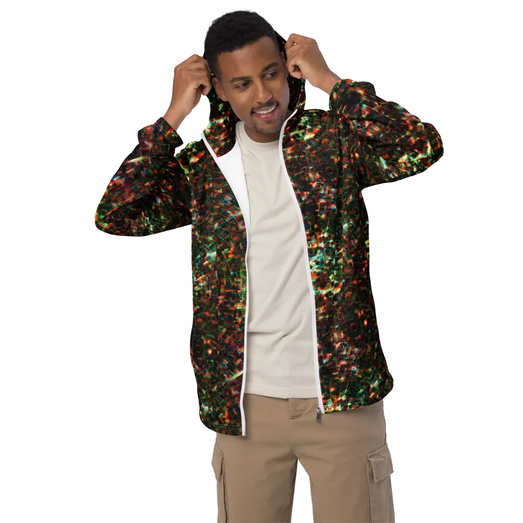 Emerald Afterdark on Men's Windbreaker — Front
