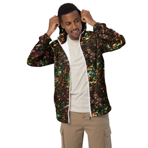 Emerald Afterdark on a Men's Windbreaker