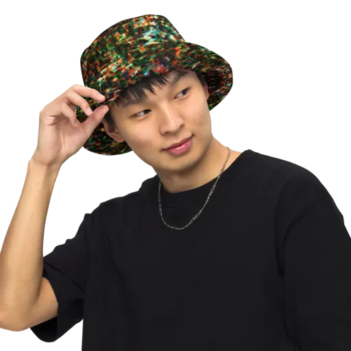 Emerald Afterdark on a Reversible Bucket Hat