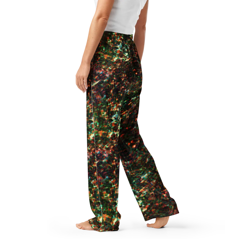 Emerald Afterdark on Women's Pajama Pants — Left