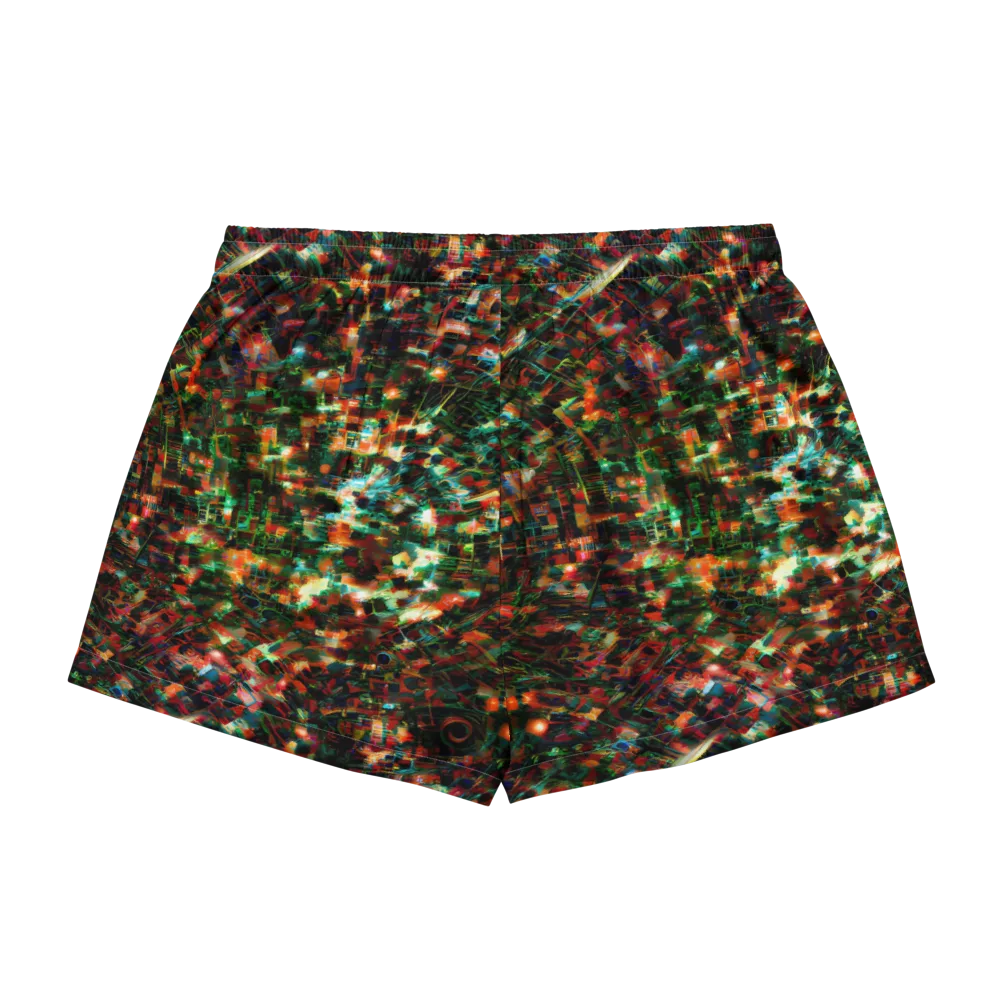 Emerald Afterdark on Women's Pajama Shorts — Back
