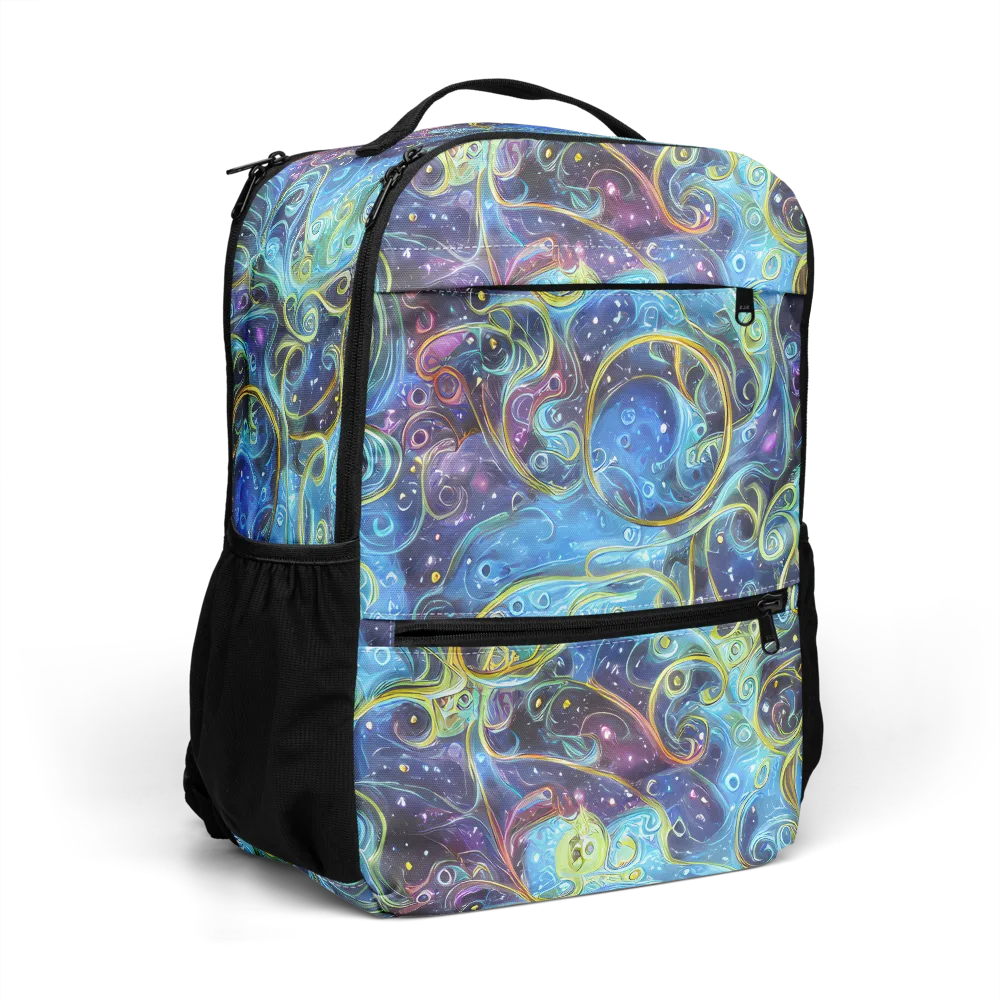 Azure Labyrinth on Utility Backpack — Right Front