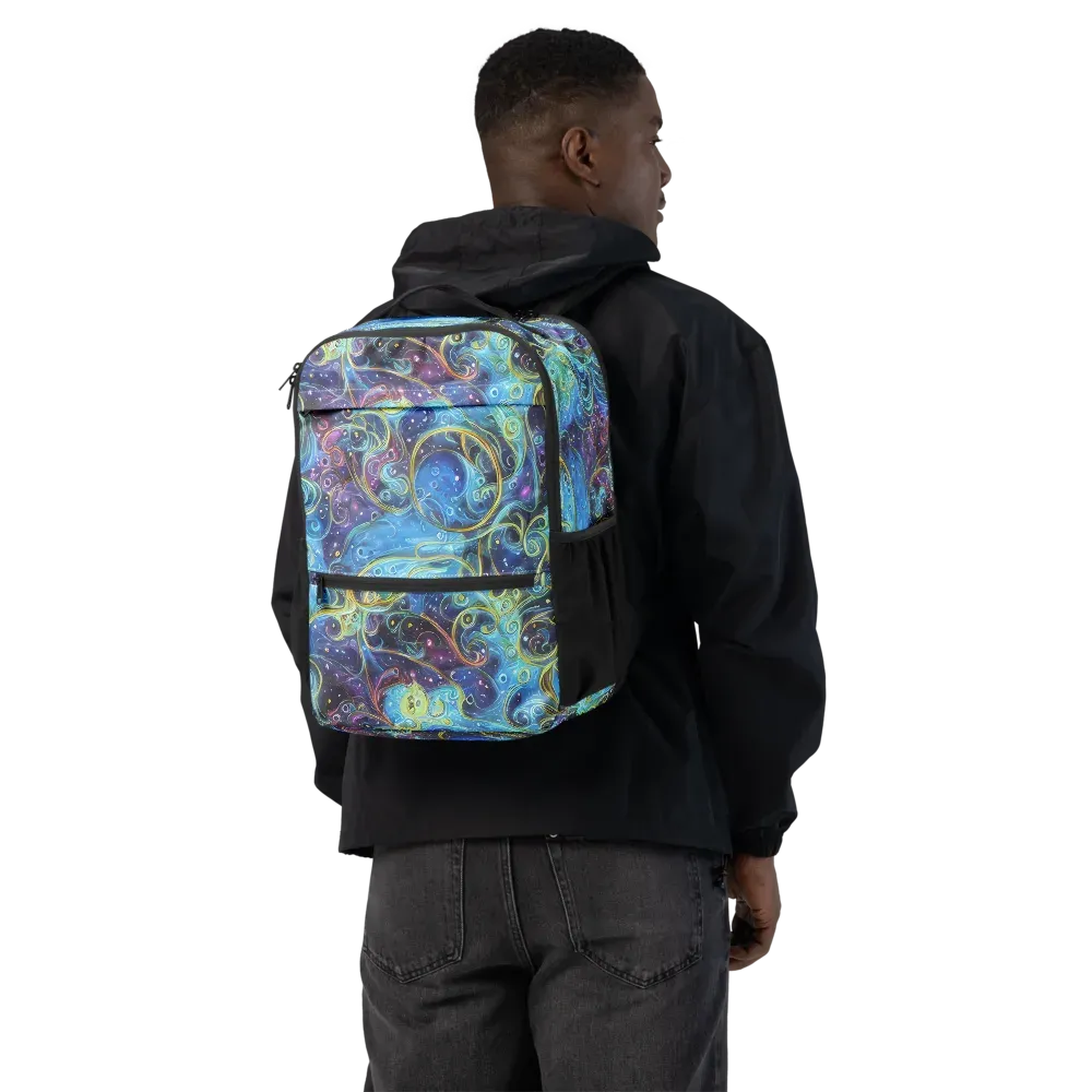 Azure Labyrinth on Utility Backpack — Back