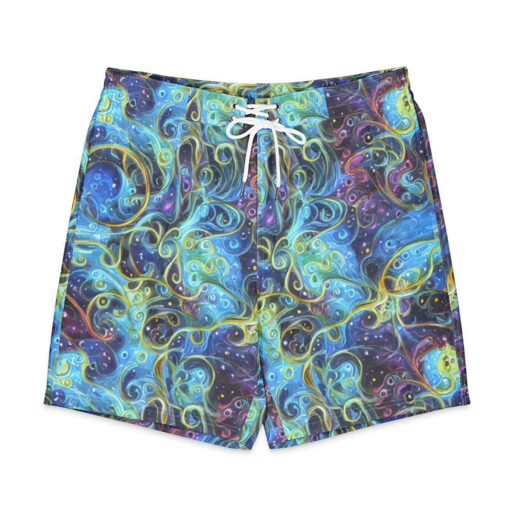 Azure Labyrinth on Men's Board Shorts — Front