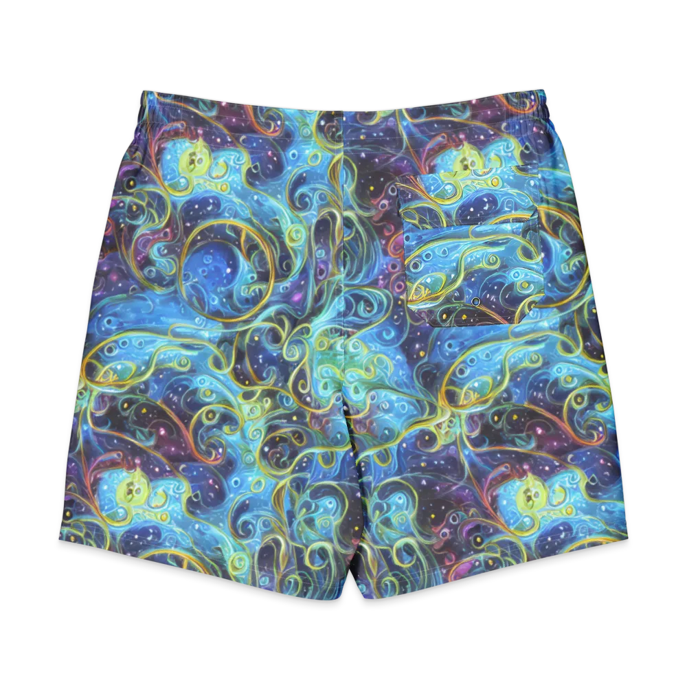 Azure Labyrinth on Men's Board Shorts — Back