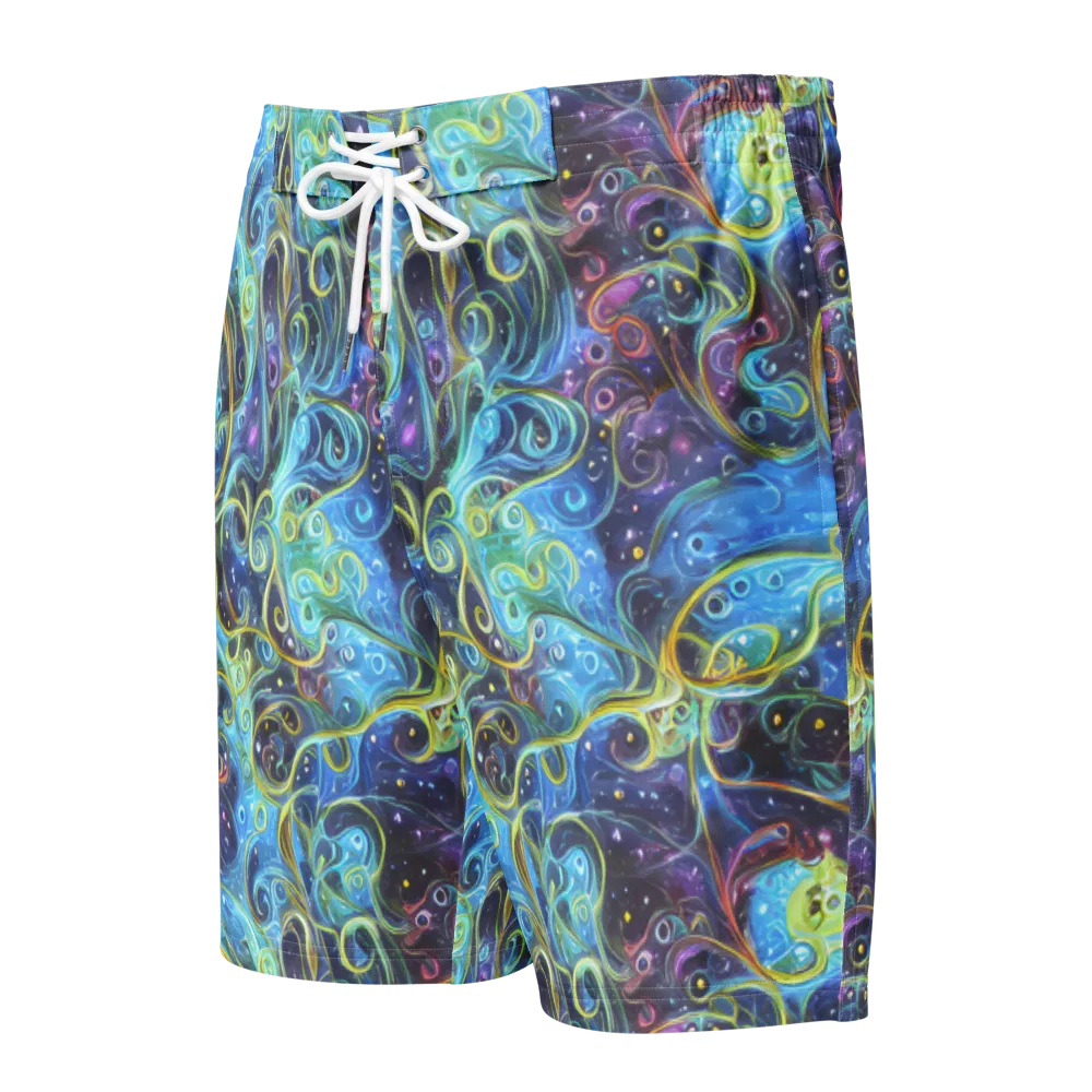 Azure Labyrinth on Men's Board Shorts — Front