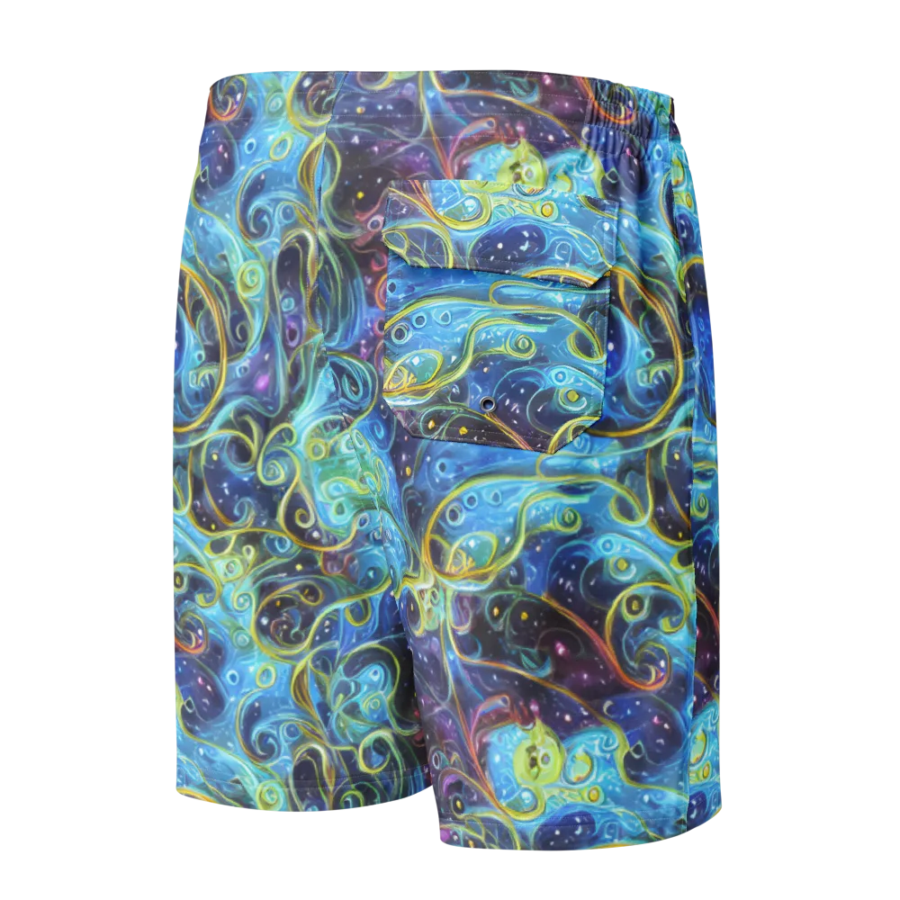 Azure Labyrinth on Men's Board Shorts — Back