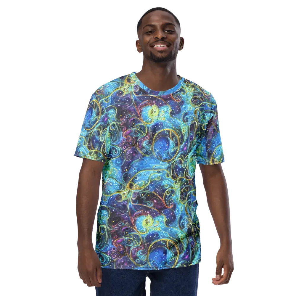 Azure Labyrinth on Men's Crew Neck T-Shirt — Front