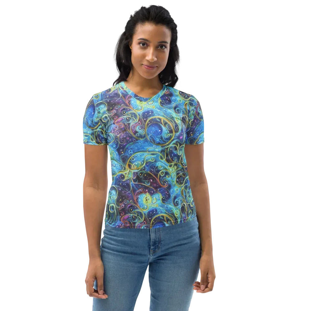 Azure Labyrinth on Women's Crew Neck T-Shirt — Front