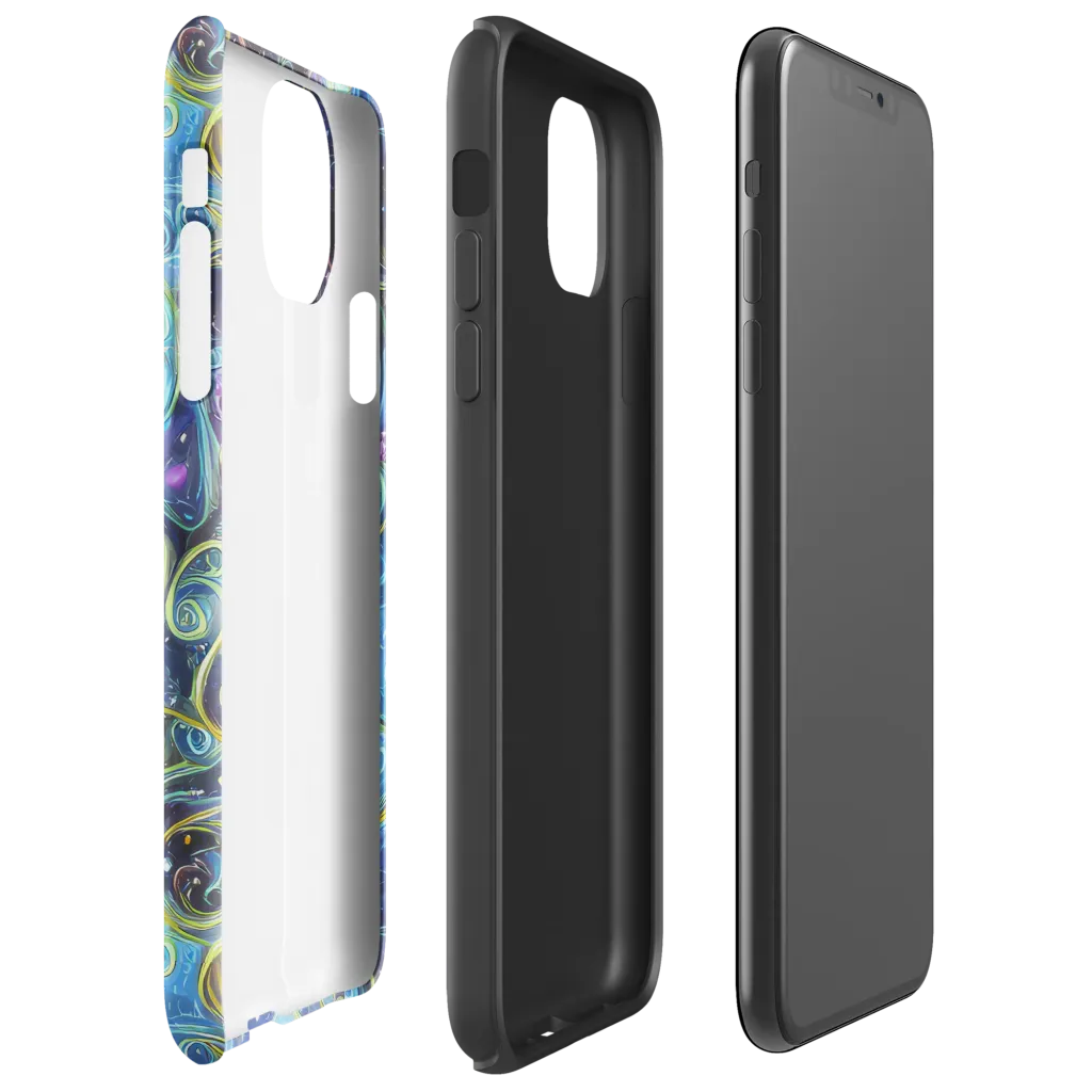 Azure Labyrinth on Tough Case for iPhone® — Right