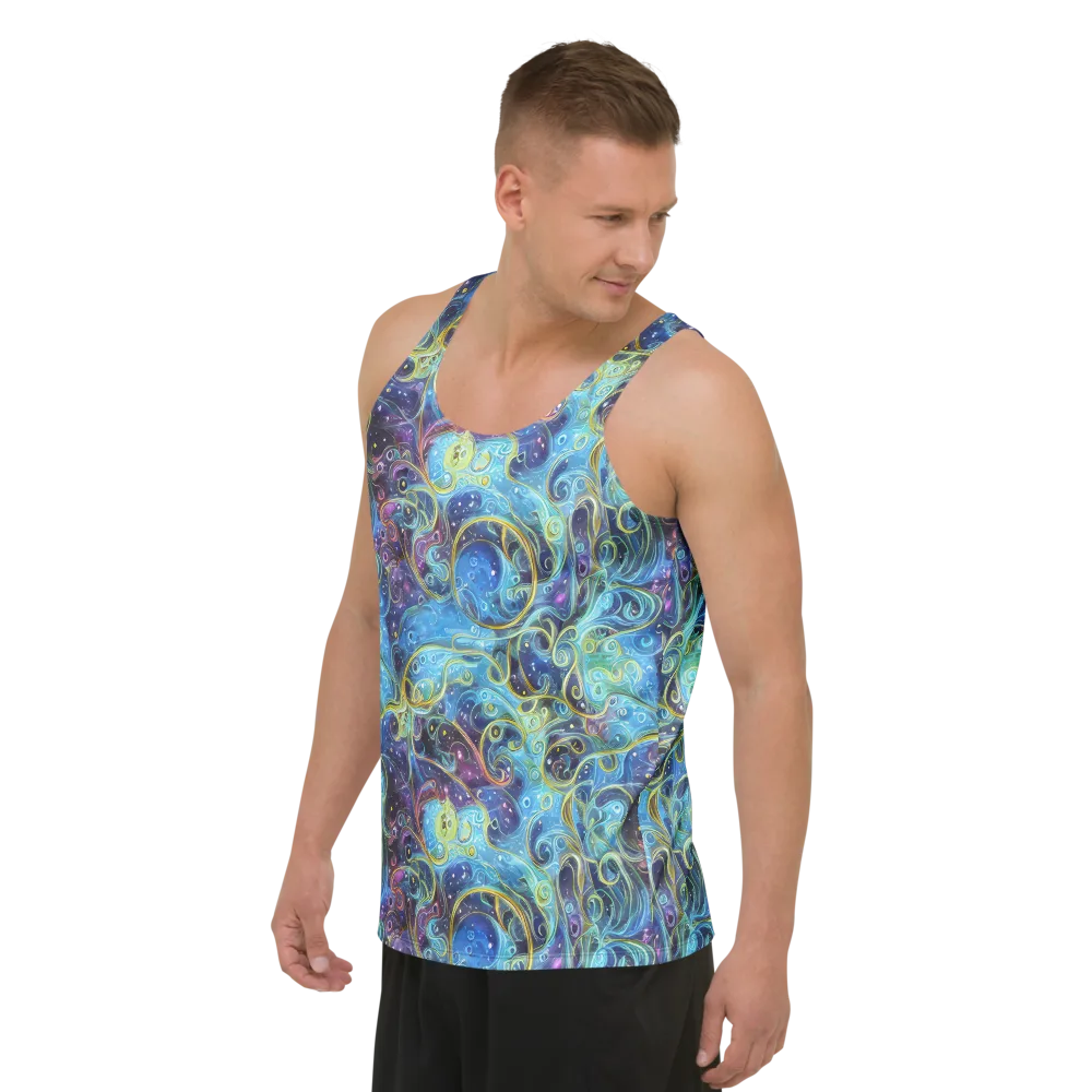 Azure Labyrinth on Men's Tank Top — Left Front