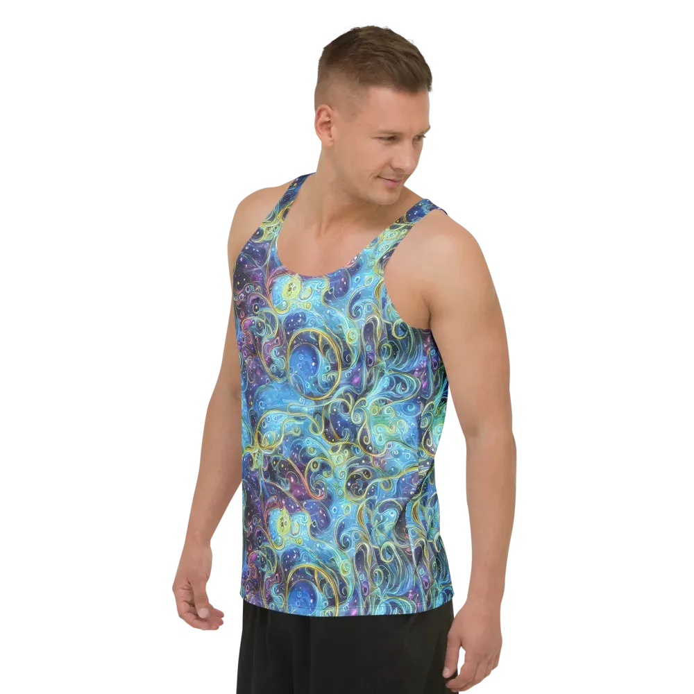 Azure Labyrinth on Men's Tank Top — Left Front