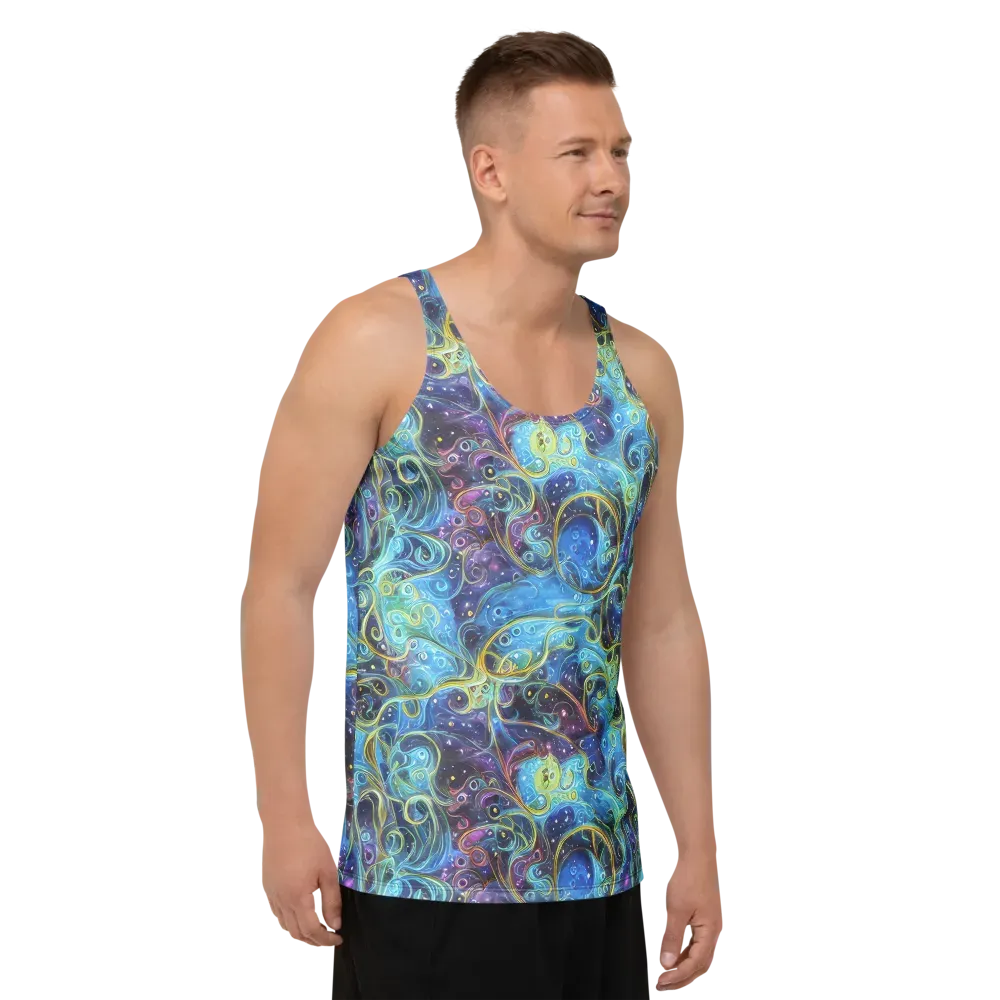 Azure Labyrinth on Men's Tank Top — Right Front