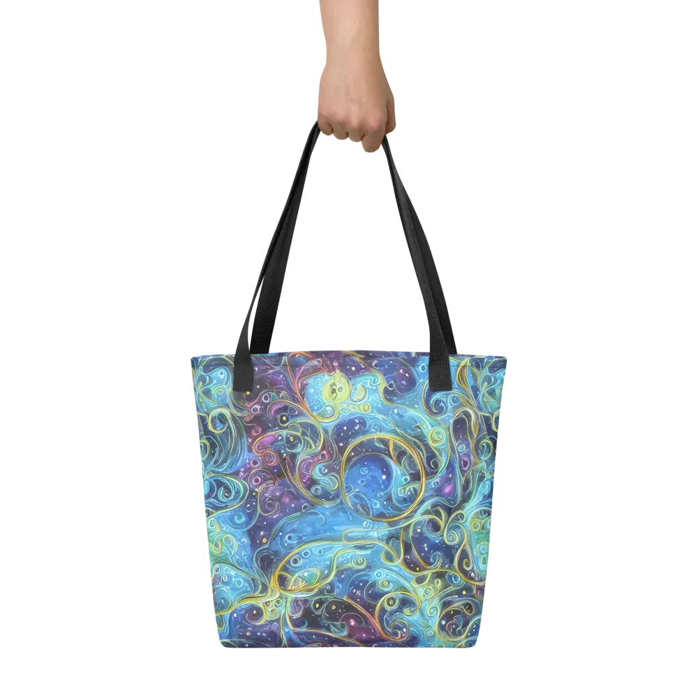 Azure Labyrinth on Tote Bag — Front