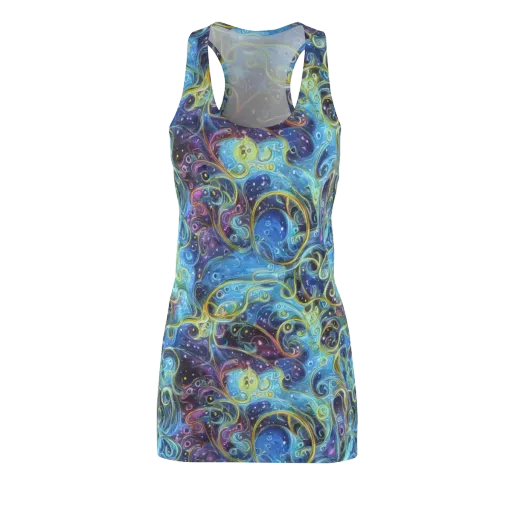 Azure Labyrinth on a Racerback Dress