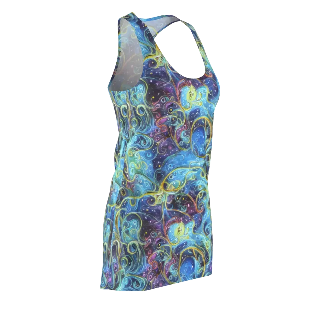 Azure Labyrinth on Racerback Dress — Front Side