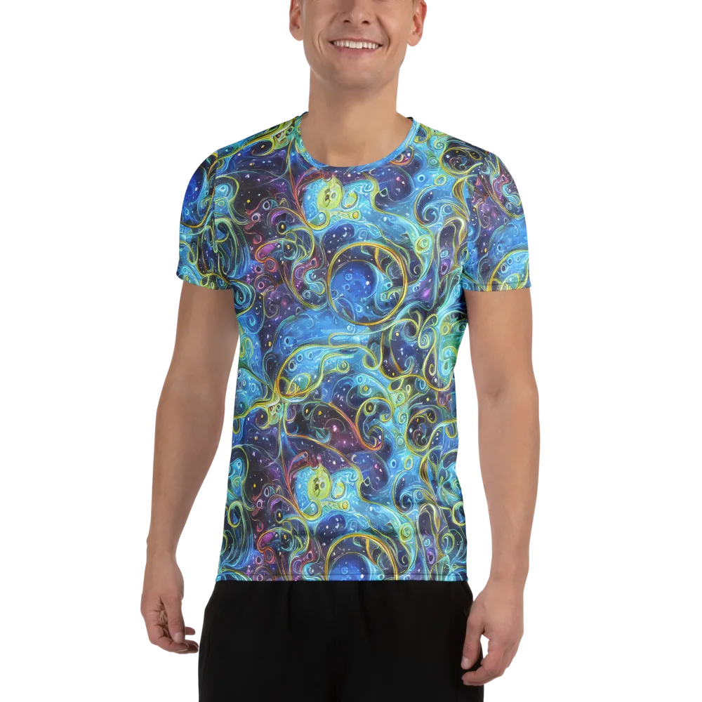 Azure Labyrinth on Men's Athletic T-Shirt — Front