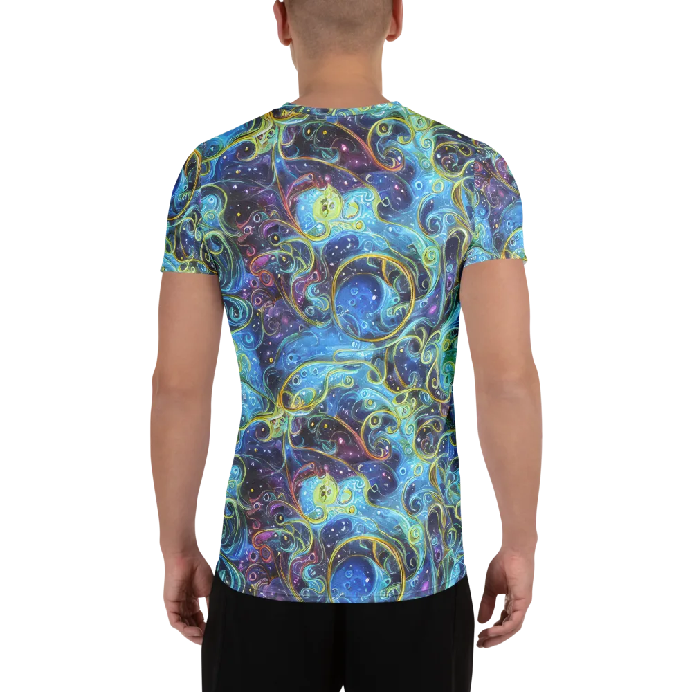 Azure Labyrinth on Men's Athletic T-Shirt — Back