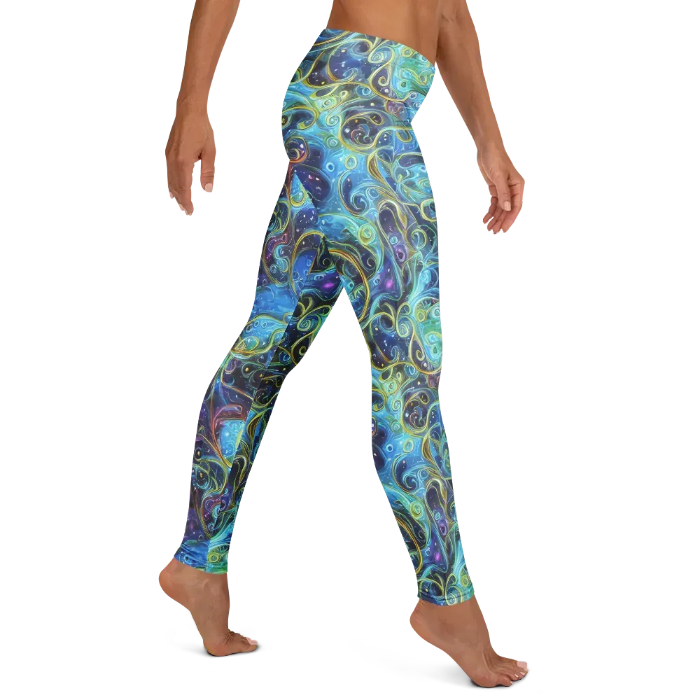 Azure Labyrinth on Leggings — Right