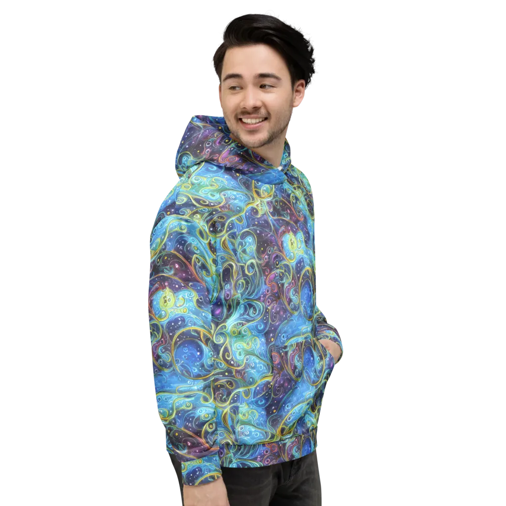 Azure Labyrinth on Hoodie — Right