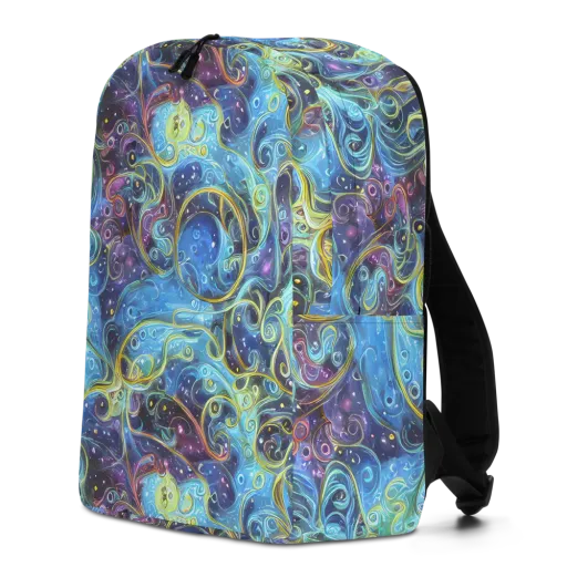 Azure Labyrinth on a Minimalist Backpack
