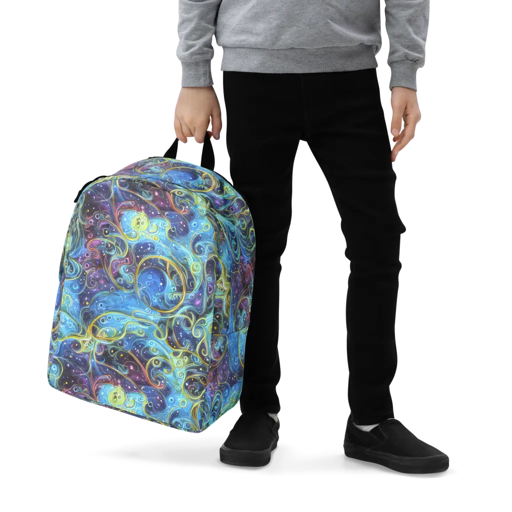 Azure Labyrinth on Minimalist Backpack — Zoomed-in