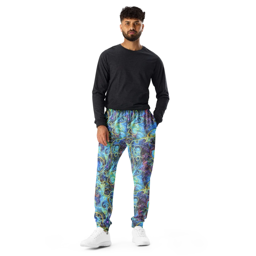 Azure Labyrinth on Men's Joggers — Front
