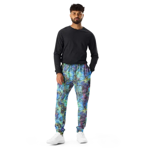 Azure Labyrinth on a Men's Joggers