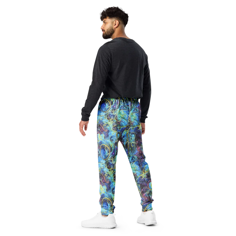 Azure Labyrinth on Men's Joggers — Back