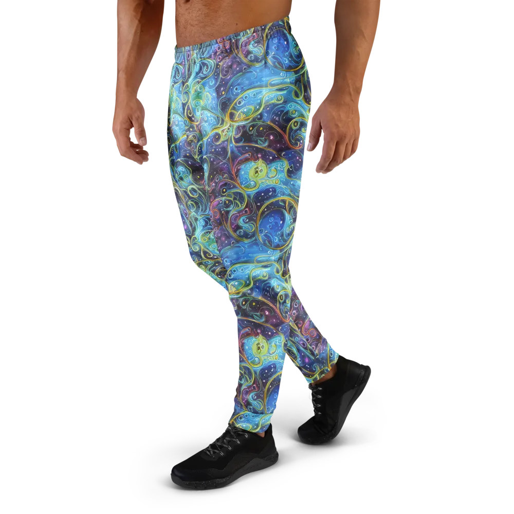 Azure Labyrinth on Men's Joggers — Left