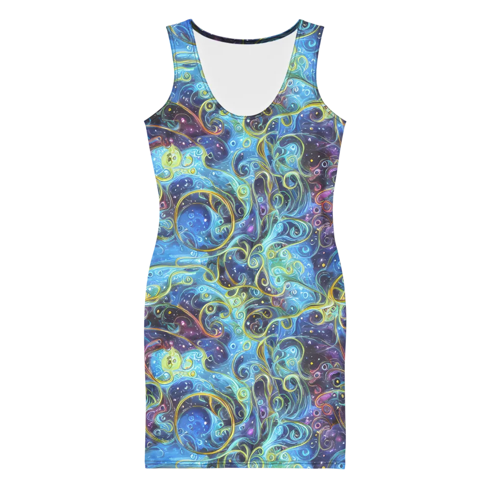 Azure Labyrinth on Bodycon Dress — Front
