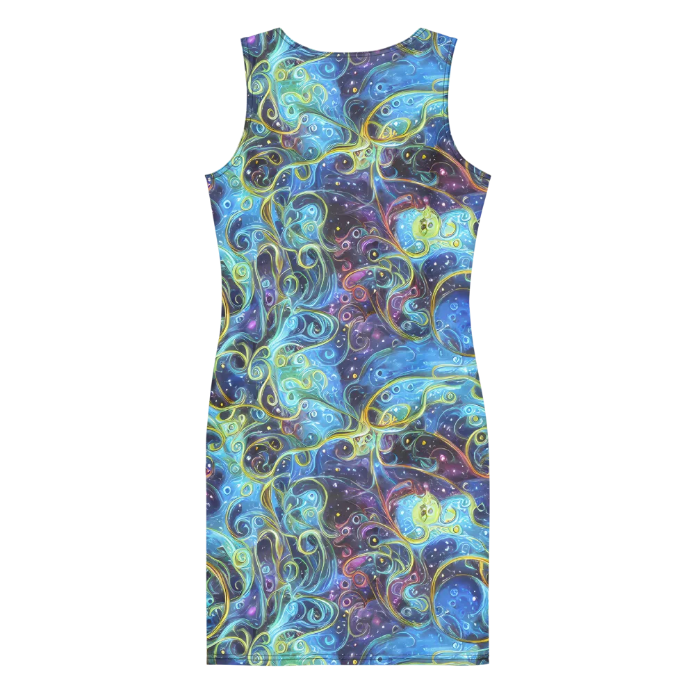 Azure Labyrinth on Bodycon Dress — Back
