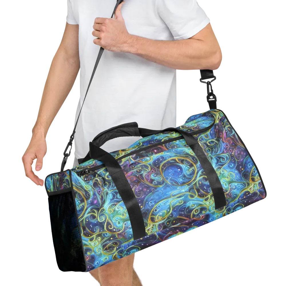 Azure Labyrinth on Duffle Bag — Right Front