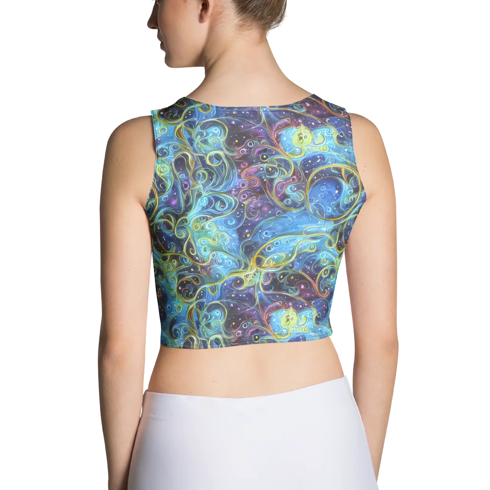 Azure Labyrinth on Crop Top — Back