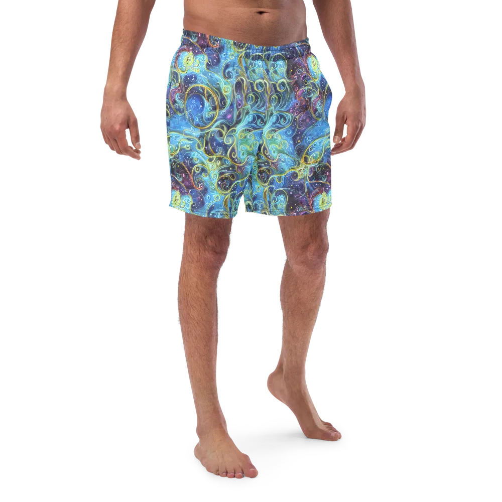 Azure Labyrinth on Swim Trunks — Front