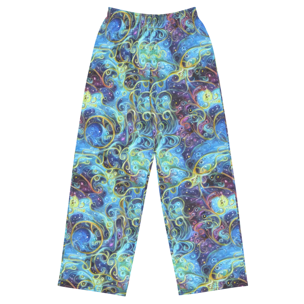 Azure Labyrinth on Wide-Leg Pants — Front