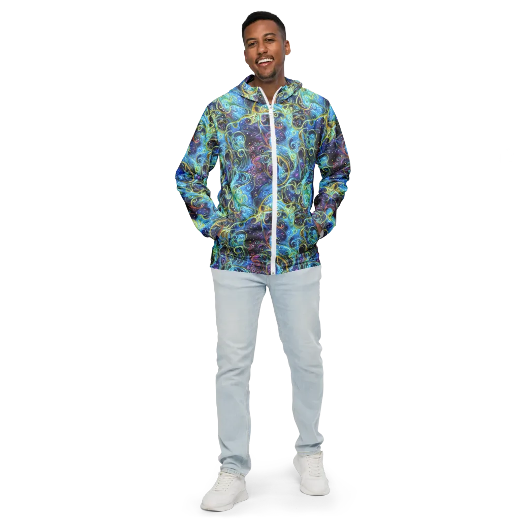 Azure Labyrinth on Men's Windbreaker — Front